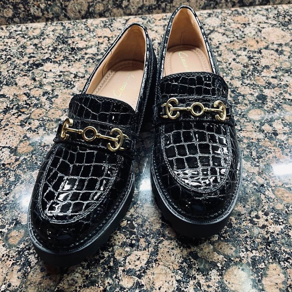 Circus NY Black Patent Leather Loafers